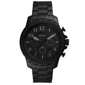 Fossil Men’s Bowman Chronograph Black Stainless Steel Watch FS5603